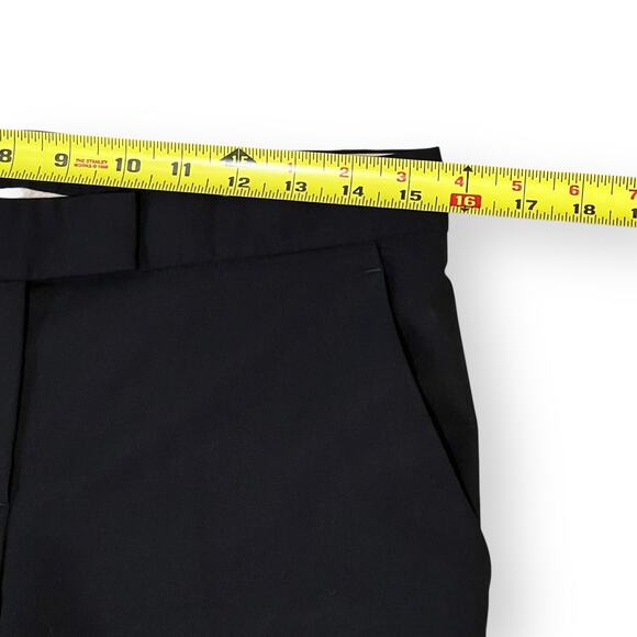 Theory Black Ibbey Dress Pants Womens 4 Low Rise Wool Stretch Ankle Slits USA - Picture 7 of 10